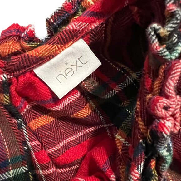 NEXT 6-7Y Red Plaid Ruffle Collar Dress - Picture 7 of 7